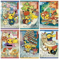 Pokemon Pikachu Festival Pretend Card Game Sleeve Deck Shield Set of 6 Japan - Image 1