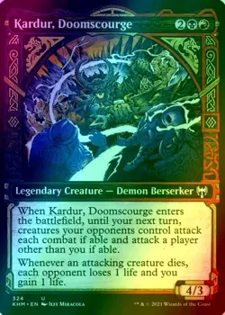 X 1 Kardur, Doomscourge NM-M Showcase FOIL Kaldheim 324 MTG Magic the Gathering - Image 1