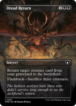 Dread Return (Borderless) - Commander Masters - 637 - LP/NM - Image 1