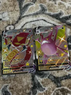 Pokemon Cards Lot 2 Shiny Fates Crobat And Centiskorch Shiny Vmax - Image 1