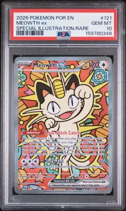 Pokemon TCG Meowth SIR Perfect Order 121/088 - PSA 10 - Image 1