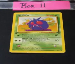Pokemon TCG Venonat Jungle 63/64 Regular 1st Edition Common- LP - Image 1