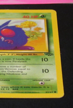 Pokemon TCG Venonat Jungle 63/64 Regular 1st Edition Common- LP - Image 3