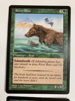 x2 River Bear Creature MTG Magic Portal Second Age English Near Mint-Mint (NM-M) - Image 2