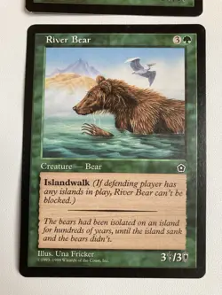 x2 River Bear Creature MTG Magic Portal Second Age English Near Mint-Mint (NM-M) - Image 3