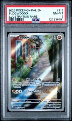 2023 Pokemon PSA 8 PAL EN- Paldea Evolved Illustration Rare #219 SUDOWOODO - Image 1