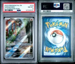 2023 Pokemon PSA 8 PAL EN- Paldea Evolved Illustration Rare #219 SUDOWOODO - Image 3