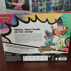 Pokemon TCG Mega Evolution Ascended Heroes Deluxe Pin Collection Box Chikorita … - Image 3