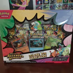 Pokemon TCG Mega Evolution Ascended Heroes Deluxe Pin Collection Box Chikorita … - Image 4