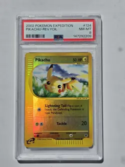Pokemon Pikachu - 124/165 - Rev Foil - PSA 8 - Image 1