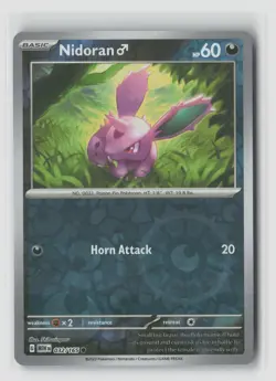 Nidoran M #032/165 Sv Scarlet & Violet 151 Common Reverse Holo Pokemon TCG NM - Image 1