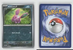 Nidoran M #032/165 Sv Scarlet & Violet 151 Common Reverse Holo Pokemon TCG NM - Image 3