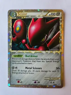 Pokemon TCG Scizor Prime 84/90 HGSS Undaunted Ultra Rare Holo 2010 NM - Image 1