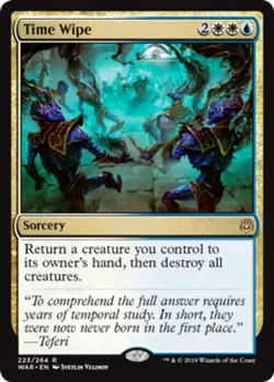 MTG Time Wipe - Foil, War of the Spark, Near Mint, English - Image 1