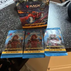 AETHERDRIFT 2025 Magic The Gathering Prerelease Kit plus 3 extra booster packs - Image 1