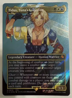 Tidus, Yuna's Guardian (Borderless) (Surge Foil) Final Fantasy MTG NM #213 - Image 1