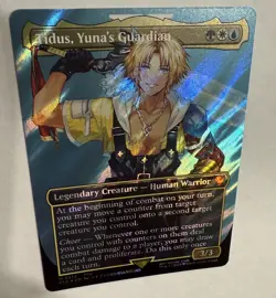 Tidus, Yuna's Guardian (Borderless) (Surge Foil) Final Fantasy MTG NM #213 - Image 2