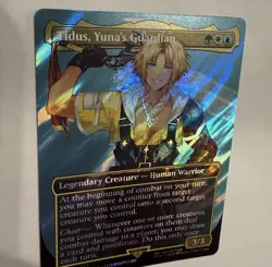 Tidus, Yuna's Guardian (Borderless) (Surge Foil) Final Fantasy MTG NM #213 - Image 4