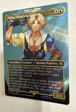 Tidus, Yuna's Guardian (Borderless) (Surge Foil) Final Fantasy MTG NM #213 - Image 5
