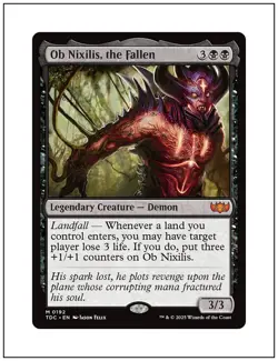 1x Ob Nixilis, the Fallen, Tarkir Dragonstorm Commander, Magic MTG NM - Image 1