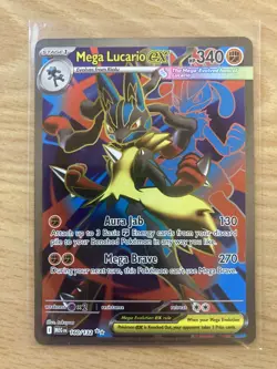 ENGLISH Mega Lucario ex 160/132 Ultra Rare Full Art Pokemon Mega Evolution NM - Image 3