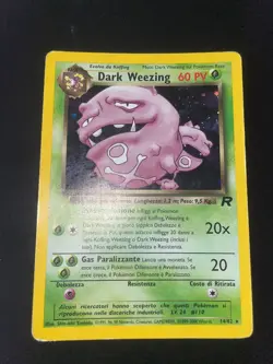 Carta Pokemon Dark Weezing 14/82 Set Team Rocket Holo Ita - Image 1