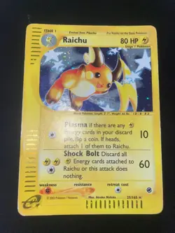 Carta Pokemon Raichu 25/165 Expedition Rara Holo Unlimited Wizards ENG - Image 1