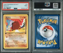 2000 Pokemon Team Rocket Diglett 1st Edition #52 PSA 9 MINT - Image 3