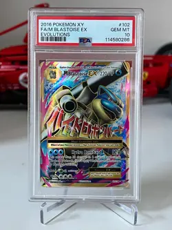 2016 Pokemon XY Evolutions M Blastoise EX FullArt 102/108 - PSA 10 Gem Mint - Image 1