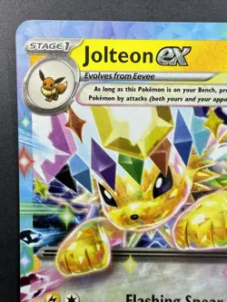 2025 Pokemon Stamped Prize Pack Series 7 ⚡ Jolteon EX #030 ⚡ Near Mint Holo - Image 3