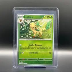 2025 Leafeon 005/131 Prismatic Evolutions Pokemon Poke Ball Reverse Holo - Image 1