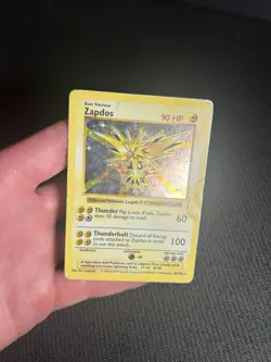 Pokemon TCG Zapdos 16/102 Base Set Shadowless Holo Rare HP - Image 5