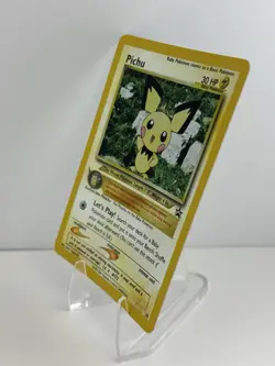 2001 Pokemon Black Star Promo #35 Pichu reverse foil holo Pokemon league NM - Image 3