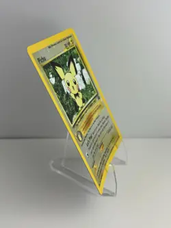 2001 Pokemon Black Star Promo #35 Pichu reverse foil holo Pokemon league NM - Image 4