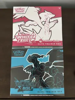 Pokemon TCG Pokemon Center Exclusive Black Bolt and White Flare ETB (Set of 2) - Image 1