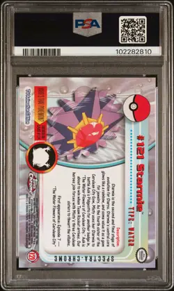 POKEMON PSA 10 STARMIE SPECTRA #121 POKEMON T.V. TOPPS CHROME ENGL POP 9!🌍 - Image 2