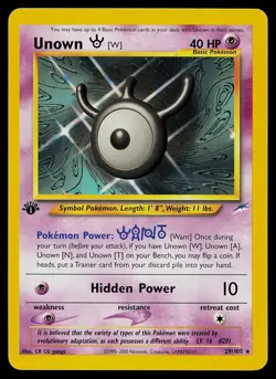 Pokemon Card - Unown [W] Neo Destiny 29/105 1st Edition Rare - Image 1