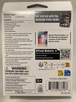 Gundam Card Game Starter Deck ST02 Wings of Advance English New Factory Sealed - Image 2