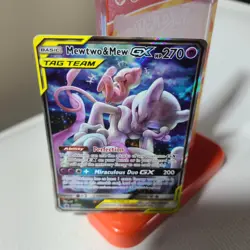 Mewtwo & Mew GX - SM191 - Pokemon Sun & Moon Promo Ultra Rare Card NM - Image 2
