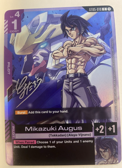 Mikazuki Augus Alternate Art Release Event Signature Gundam Card Game ST05-010 - Image 1