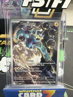 Pokemon Thundurus 209 Promo Scarlet & Violet Card w/ Sleeve and Top Loader - Image 1