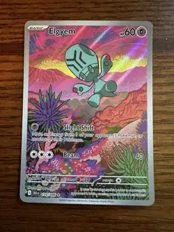 Pokemon TCG Elgyem Card Illustration Rare Sv: Black Bolt 120/086 NM Condition - Image 1