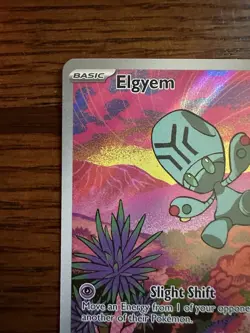 Pokemon TCG Elgyem Card Illustration Rare Sv: Black Bolt 120/086 NM Condition - Image 2