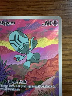 Pokemon TCG Elgyem Card Illustration Rare Sv: Black Bolt 120/086 NM Condition - Image 3