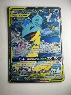Lapras & Surfing Pikachu Tag Holo ART, Full Art, This Is NOT A Pokemon Game Card - Image 1