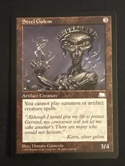 1x Steel Golem Weatherlight LP MTG Magic The Gathering x1 MKE - Image 1