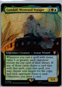 Gandalf, Westward Voyager (Extended Art) 89 Foil M Commander - Image 1