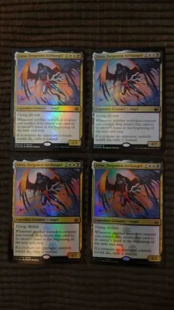 Magic: the Gathering / MtG Foil Liesa, Forgotten Archangel x4 Mixed Sets - Image 1