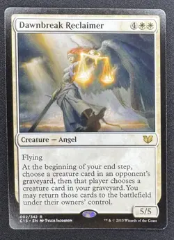 MTG Dawnbreak Reclaimer Rare 2 NM Commander 2015 Angel EDH Reanimation - Image 1