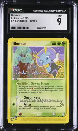 CGC 9 Illumise 38/100 EX Sandstorm 2003 Pokemon Card - Image 1